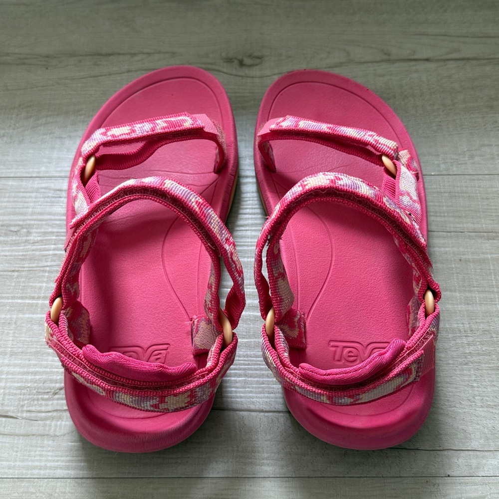 Teva - Kid’s Hurricane XLT Sandals - Neon Floral Lilies, size 3 - Picture 4 of 5